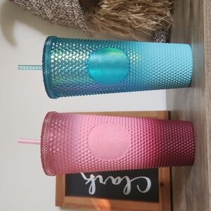 Starbucks PINK & BLUE ombre tumblers nwt